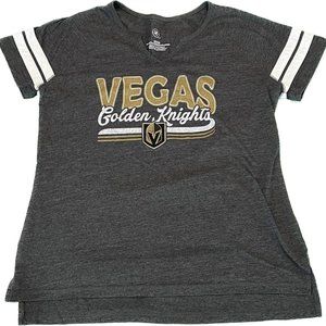 NHL Las Vegas Golden Knights Hockey Womens T Shirt Gray Size Medium M